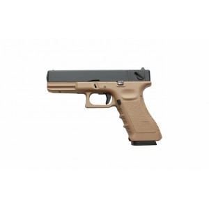 Модель пистолета Glock 18, KP-18-MS-TAN, GBB, металл, койот, грин газ (KJW)